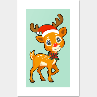 Happy reindeer Posters and Art